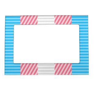 Funky Boho Stripe Abstract Transgender Pride Flag Magnetic Frame