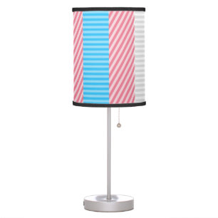 Funky Boho Stripe Abstract Transgender Pride Flag Table Lamp