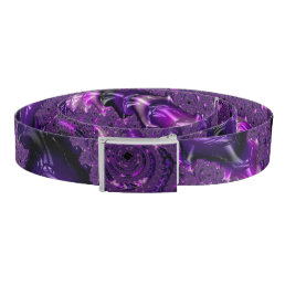 Funky Bold Boho Purple Digital Abstract Fractal Belt