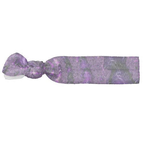 Funky Bold Boho Purple Digital Abstract Fractal Elastic Hair Tie