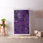 Funky Bold Boho Purple Digital Abstract Fractal Fabric