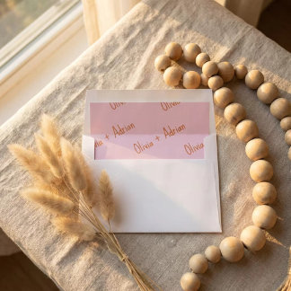 Funky Bold Font Envelope Liner