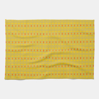 funky bold on mustard kitchen towel tea towel