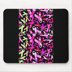Funky Breast Cancer Ribbons Mouse Pad