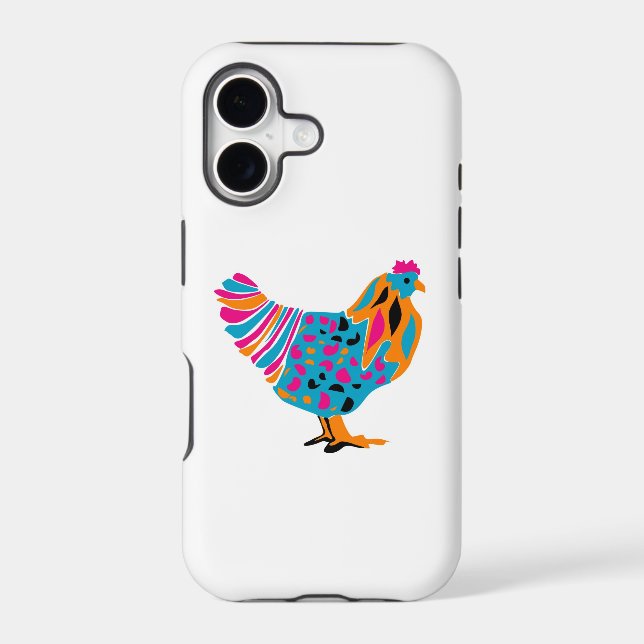 Funky Bright Chicken Iphone Case (Back)