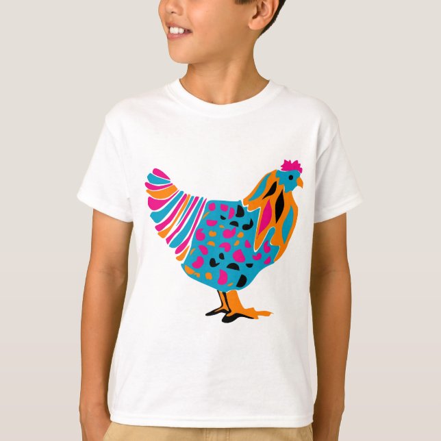 Funky Bright Chicken T-Shirt (Front)