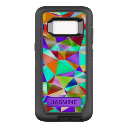 Funky Bright Geometric … Personalize OtterBox Defender Samsung Galaxy S8 Case