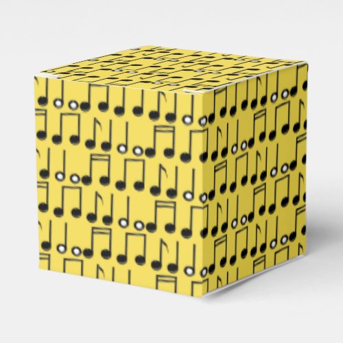 Funky Bright Musical Notes Pattern Favor Box