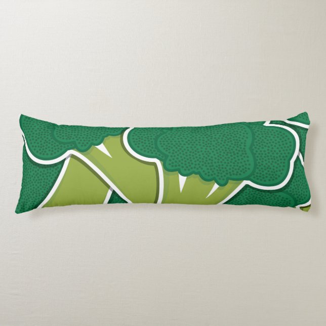Funky broccoli body pillow (Front)