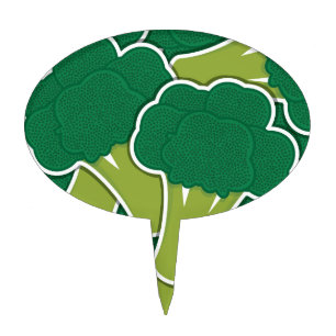 Funky broccoli cake topper