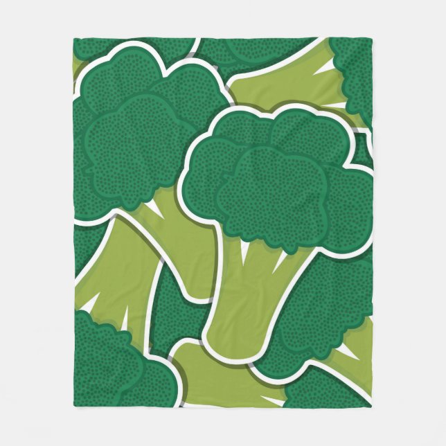 Funky broccoli fleece blanket (Front)