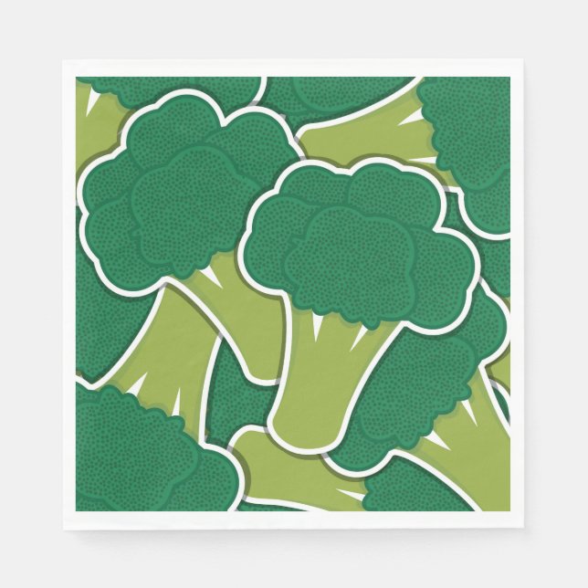 Funky broccoli napkins (Front)
