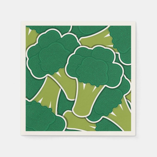 Funky broccoli napkins (Front)