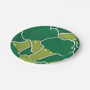 Funky broccoli paper plates