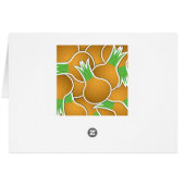 Funky brown onions cards (Back Horizontal)
