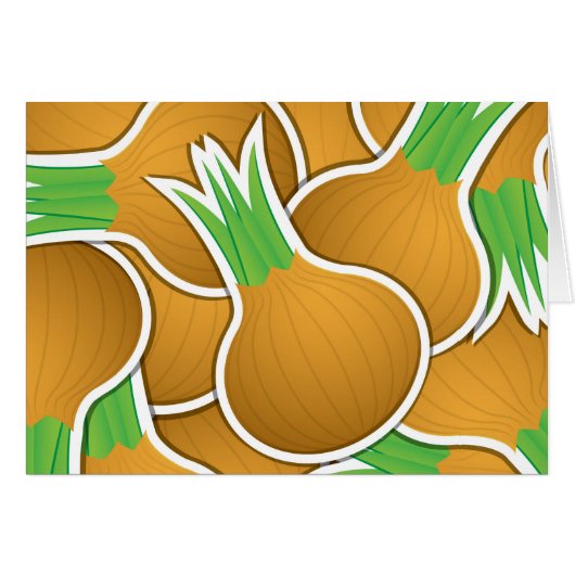 Funky brown onions cards (Front Horizontal)