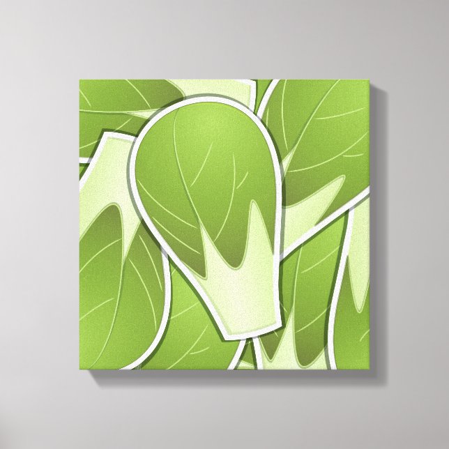 Funky brussel sprout canvas print (Front)
