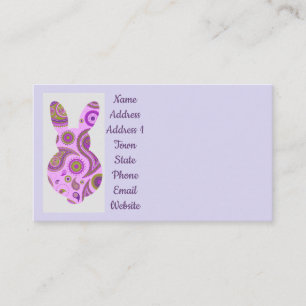 Funky Bunny in Crazy Paisley Business Cards