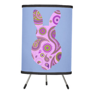 Funky Bunny in Crazy Paisley Tripod Lamp