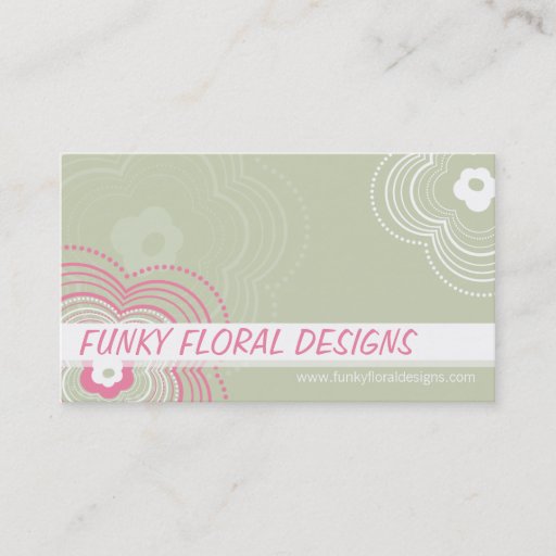 Customizable FUNKY BUSINESS CARD :: funky flower 10L