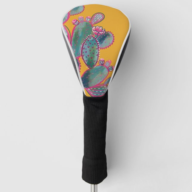 Funky Cactus Golf Head Cover (Front)