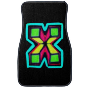 funky car floor mat