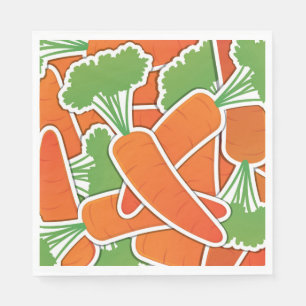 Funky carrots! paper napkins