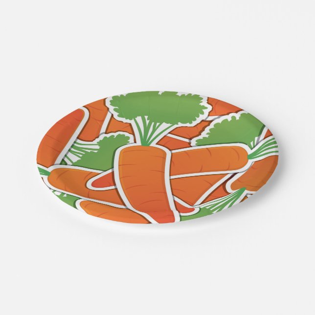 Funky carrots! paper plates (Angled)