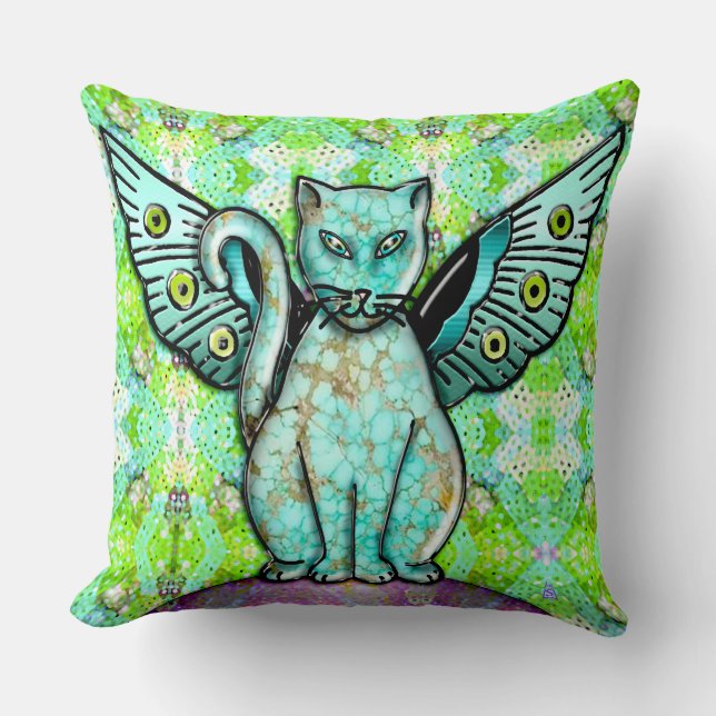 Funky Cat - 3D Throw Pillow (Front)