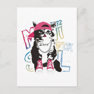 Funky Cat Kids Gift Postcard