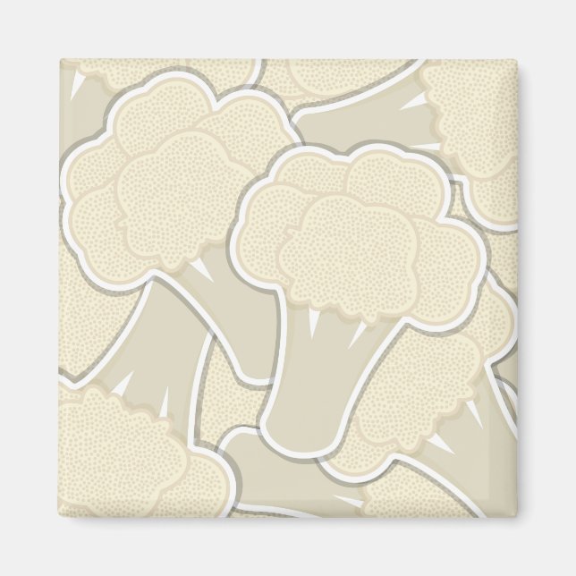 Funky cauliflower magnet (Front)
