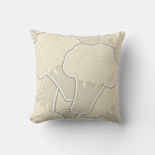 Funky cauliflower throw pillow