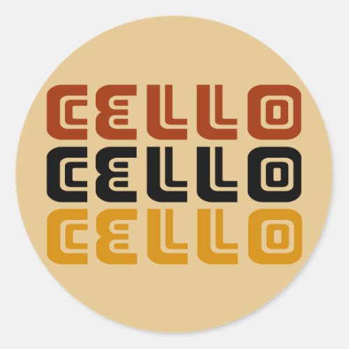Funky Cello Trio Gift Classic Round Sticker