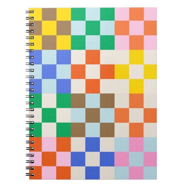 Funky Checkerboard Notebook (Front)