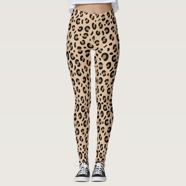 funky cheetah leopard pattern leggings (Front)