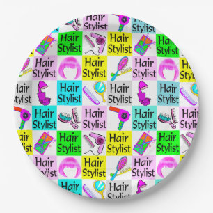 FUNKY, CHIC, AND UNIQUE HAIR STYLIST PAPER PLATES