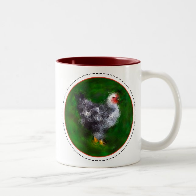 Funky Chicken Two-Tone Coffee Mug (Right)