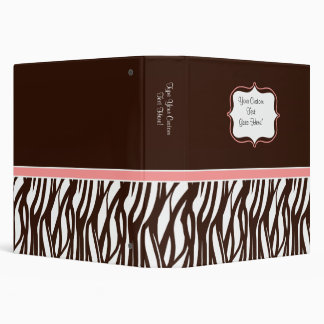 Funky Chocolate Zebra Binder