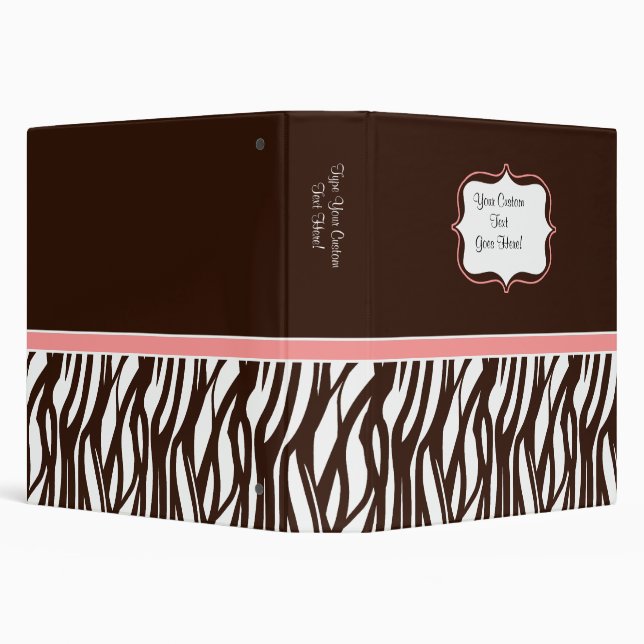 Funky Chocolate Zebra Binder (Background)