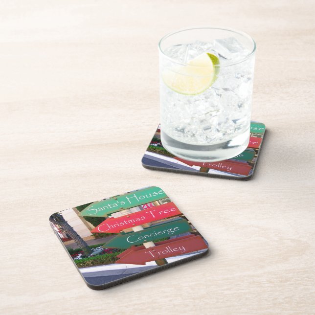 Funky Christmas Cork Coaster! Drink Coaster (Right Side)