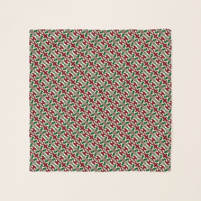 Funky Christmas Pattern 2 Scarf (Front)