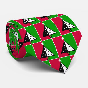 Funky Christmas Tree Christmas Tie