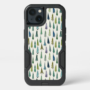 Funky Christmas Trees (Cute Illustrated Art) iPhone 13 Case