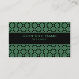 Funky Circle Business Card, Green Card
