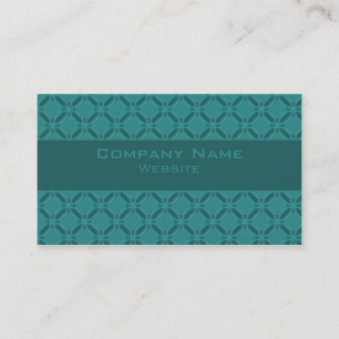 Funky Circle Business Card, Teal Card
