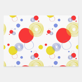 Funky circles, abstract Christmas.  Wrapping Paper Sheets