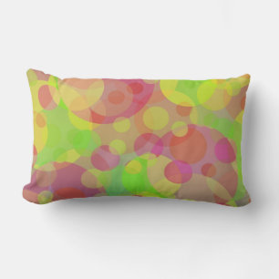 Funky Circles Abstract Modern Art Lumbar Pillow