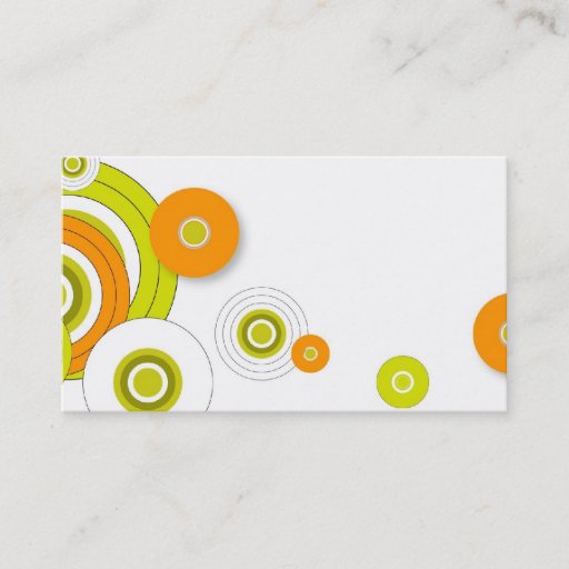 Customizable Funky circles business card design