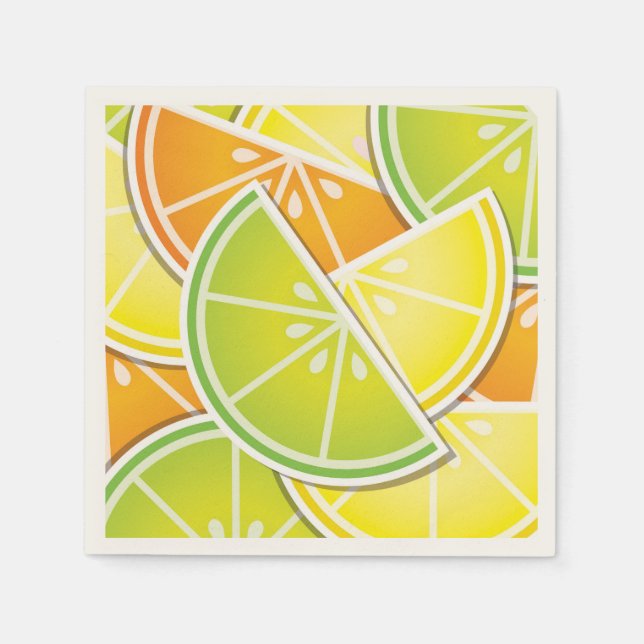 Funky citrus wedges napkins (Front)