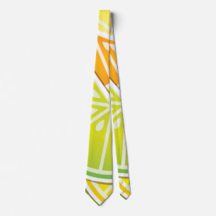 Funky citrus wedges tie